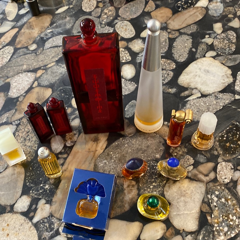 Assortment of perfume samples